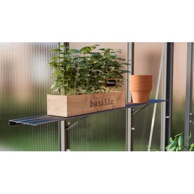 Aluminiumshylle for drivhus