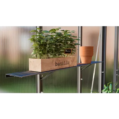 Aluminiumshylle for drivhus