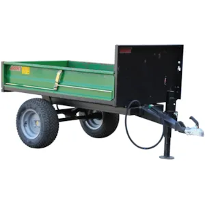 Tilhenger med tipp enakslet