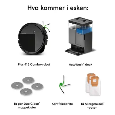 Robotstøvsuger Combo 415 svart, bilde 9