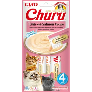 Kattesnacks puré tunfisk og laks 4x14 g