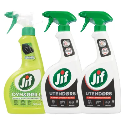 Kit med 1 ovn og grillspray og 2 utendørspray
