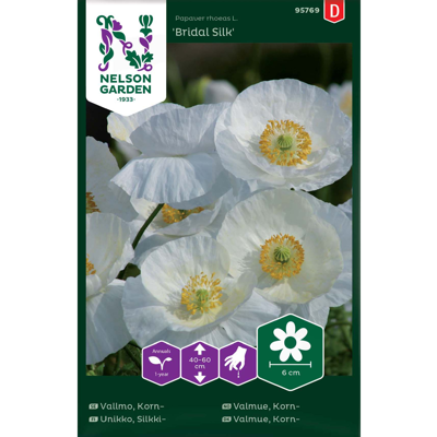Frø kornvalmue Bridal Silk, bilde 2