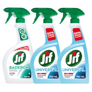 Kit med 1 baderomspray og 2 universalspray