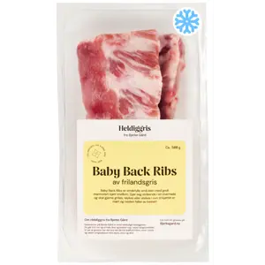 Fryst Baby Back Ribs Frilandsgris 500 g