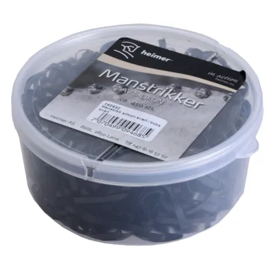 Manstrikk svart 450 stk