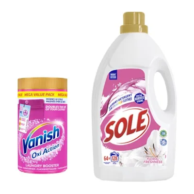 Flekkfjerner og vaskemiddel Kit