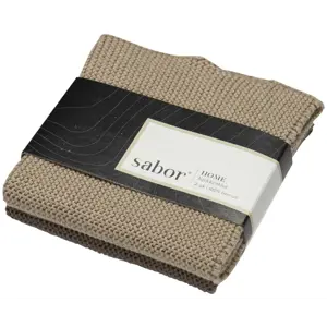 Kjøkkenkluter 2-pk beige, brun