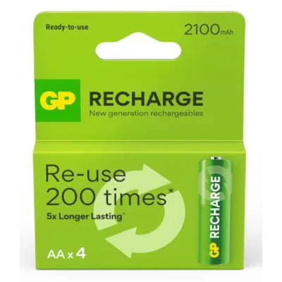 Oppladbare AA-batteri 2100mAh 4 pk