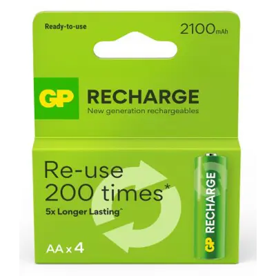 Oppladbare AA-batteri 2100mAh 4 pk