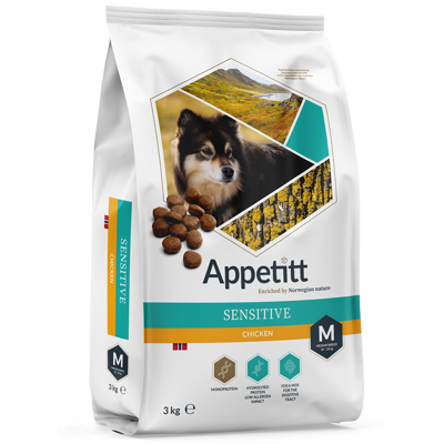 Hundefôr Sensitive Chicken Medium Breed 3 kg