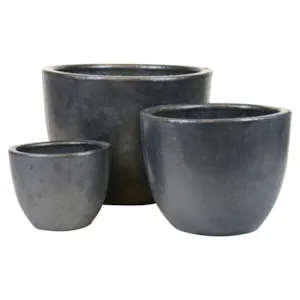 Blomsterpotte sett à 3 stk svart