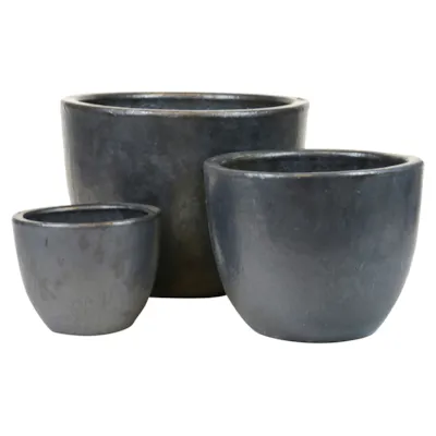 Blomsterpotte sett à 3 stk svart