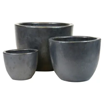 Blomsterpotte sett à 3 stk svart