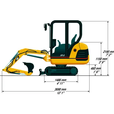 Minigraver CAT 301.8, bilde 9