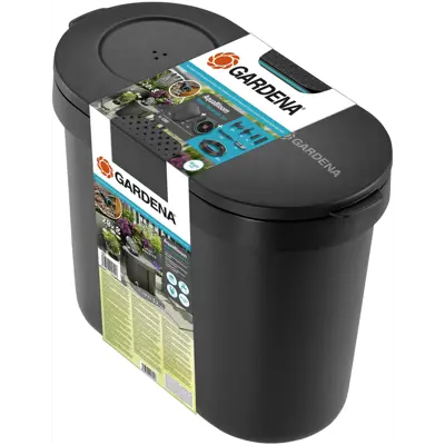 Solcelledrevet vanningssett AquaBloom med vannbeholder