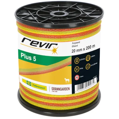 Plus 5 polyband B20 mm L200 m gul