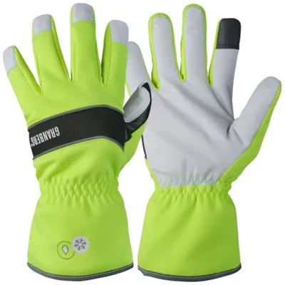 Arbeidshanske vinter geitskinn gul