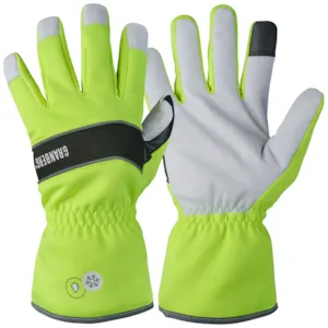 Arbeidshanske vinter geitskinn gul