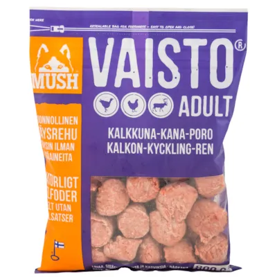 Hundefôr Vaisto frosset kalkun-kylling-rein 800 g