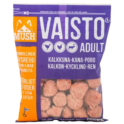 Hundefôr Vaisto kalkun-kylling-rein frosset 800 g