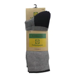 Fritidssokker grå 3 pk