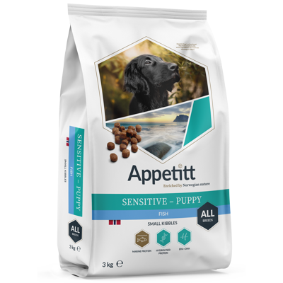 Hundefôr Sensitive Puppy Fish Small Breed 3 kg