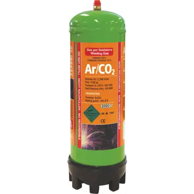 Argon CO2 engangsgassflaske 2.2 L