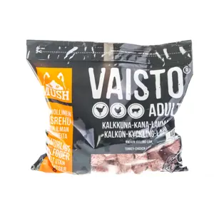 Hundefôr Vaisto kalkun-kylling-lam 3 frosset kg