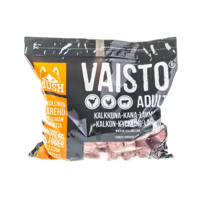 Hundefôr Vaisto kalkun-kylling-lam 3 frosset kg
