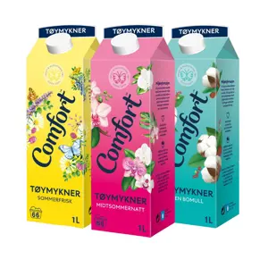 Tøymykner kit 1 Midtsommernatt, 1 Ren Bomull og 1 Sommerfrisk