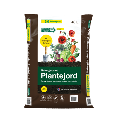 Plantejord naturgjødslet 40 L pall à 48 sekker