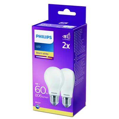 Lyspære LED 60W 2 pk
