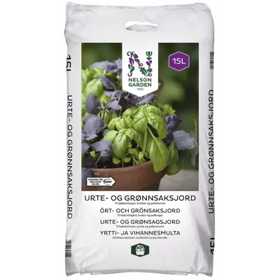 Urte- og grønnsaksjord 15 L