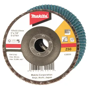 Lamellslipeskive metall 125 mm K80
