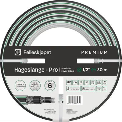 Hageslange PRO  1/2" 30 m