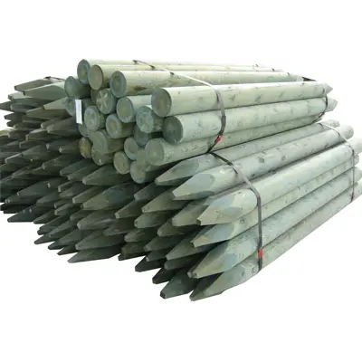Gjerdestolper impregnert 8x175 cm 150 stk, bilde 2