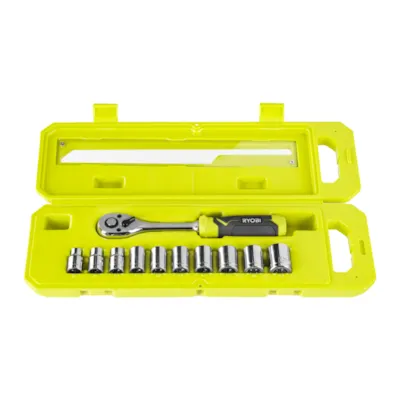 Skralle og hylser 3/8" 11 pk