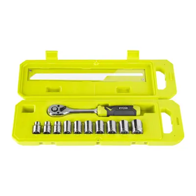 Skralle og hylser 3/8" 11 pk 