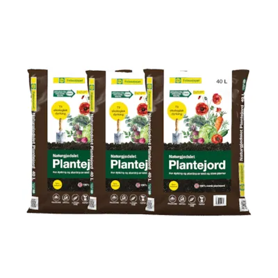 Plantejord naturgjødslet 40 L-3 pk