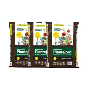 Plantejord naturgjødslet 40 L-3 pk