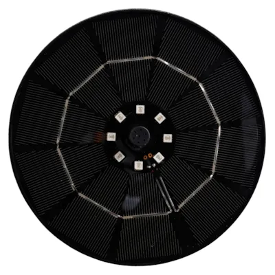 Vannfontene solar med LED-lys