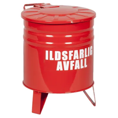 Brannisolert avfallsbeholder