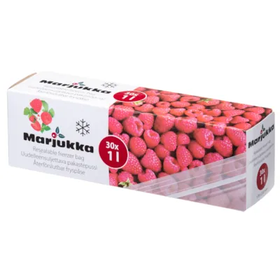 Frysepose med ziplås 30 x 1 L
