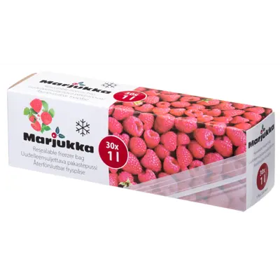 Frysepose med ziplås 30 x 1 L