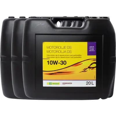 Kit med 3 stk. motorolje delsyntetisk DS 10W-30 20 L