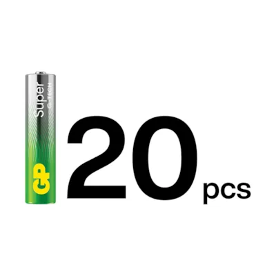 Super Alkaline batteri LR03/AAA 20 pk, bilde 2