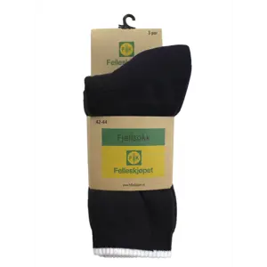 Fjellsokker svart 3 pk