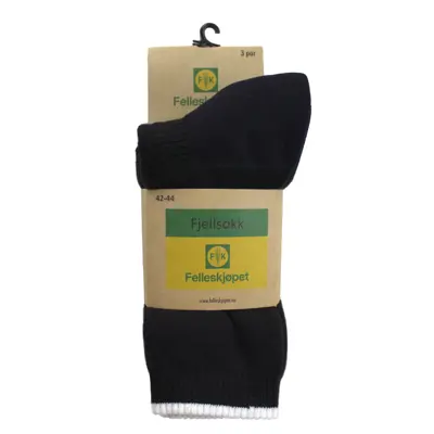 Fjellsokker svart 3 pk