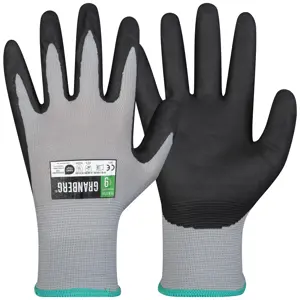 Monteringshanske Nitril grå 12 pk